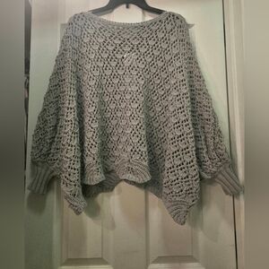 Jessica Simpson Gray Knit Poncho